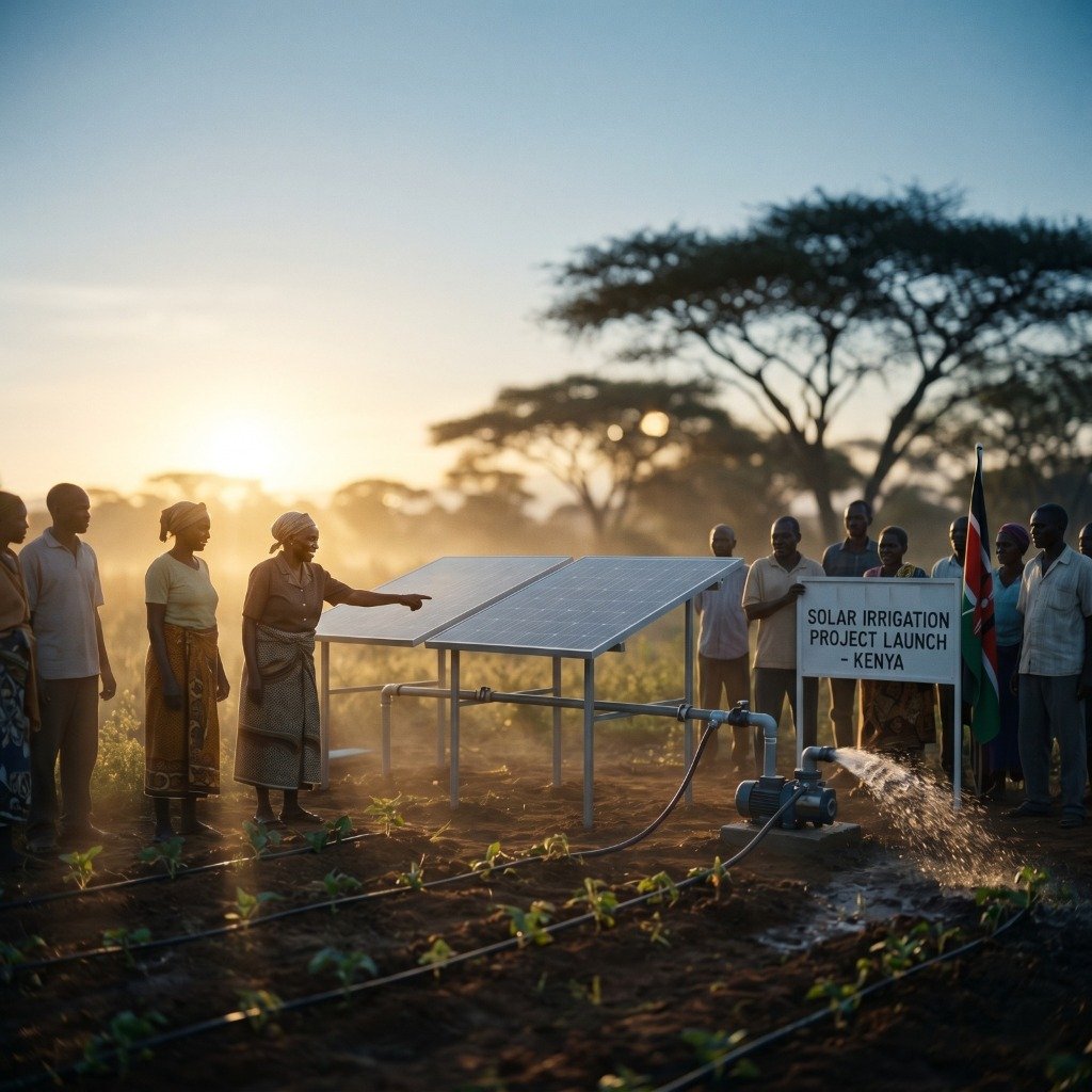 Solar irrigation in the field
